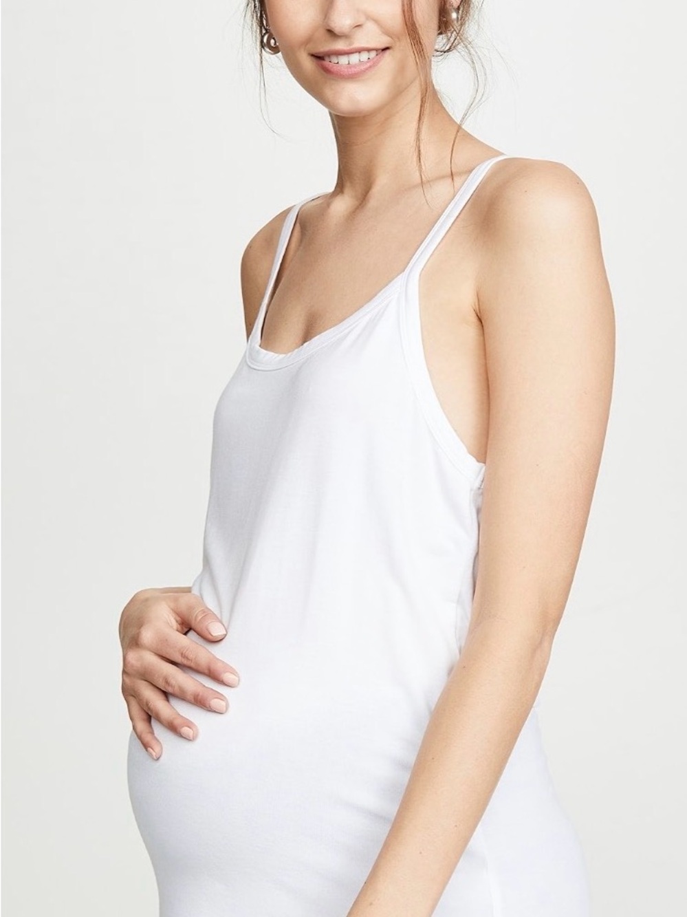 Hatch colllection. Layer Maternity Cami Tank White - Comfortable Nursing